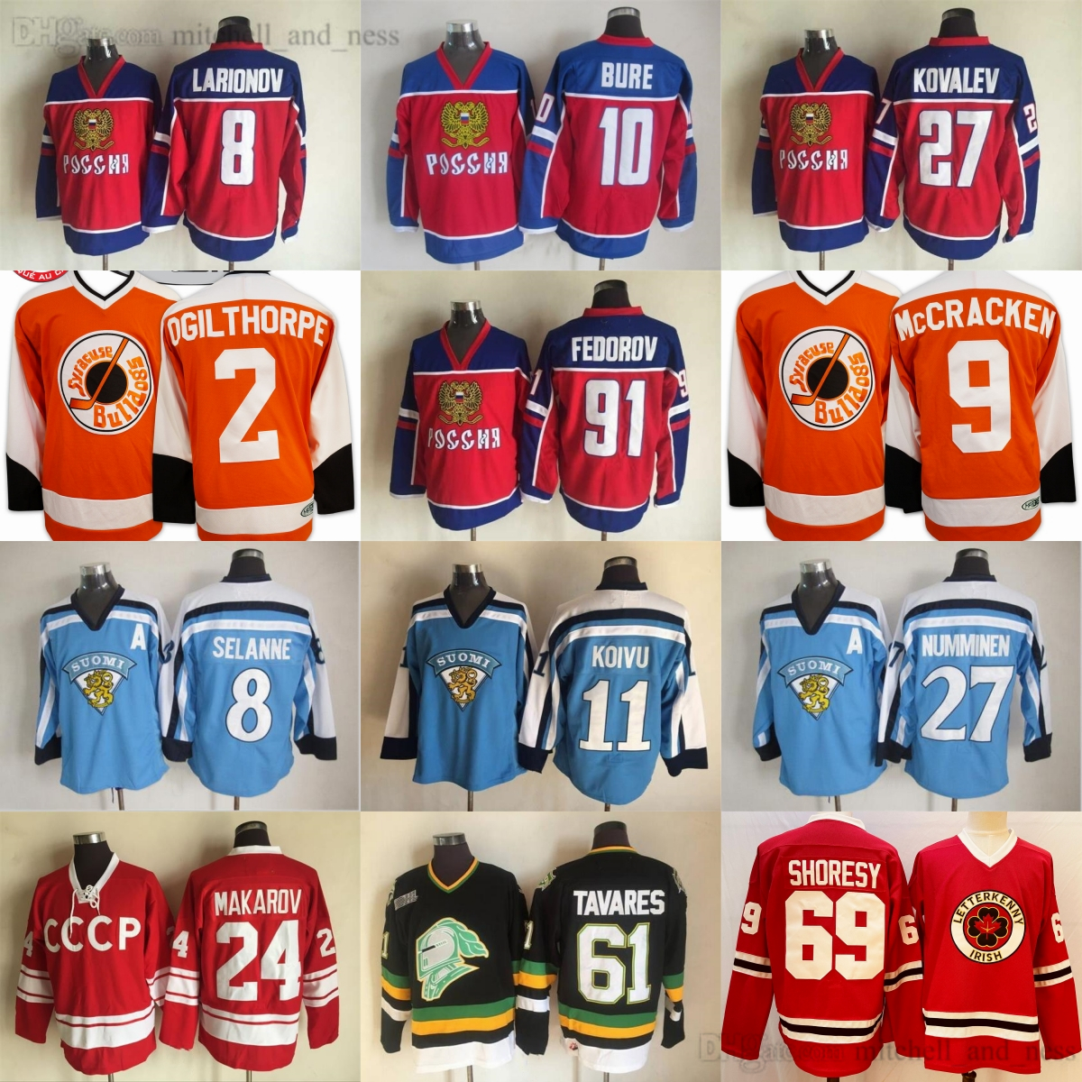 Movie CCM Vintage Team Russia 2014 Hockey 10 Pavel Bure Jersey Throwback Embroidery 27 Alexei Kovalev 91 Sergei Fedorov 8 Igor Larionov Jerseys Ogilthorpe McCracken