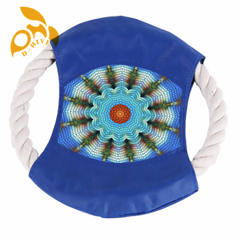new Cotton rope frisbee dog toy training outdoors