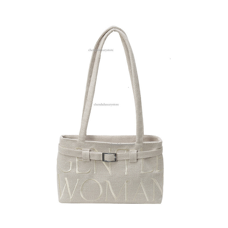 Free Delivery Designer Bag Women's Messenger Bag Thailand Fashion Letter Embroidery Cotton Linen Shoulder Bag New Versatile Student Casual Handba