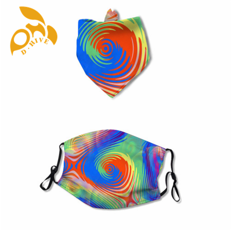 hot Mask+Dog Scarf polyester lightweight and breathable