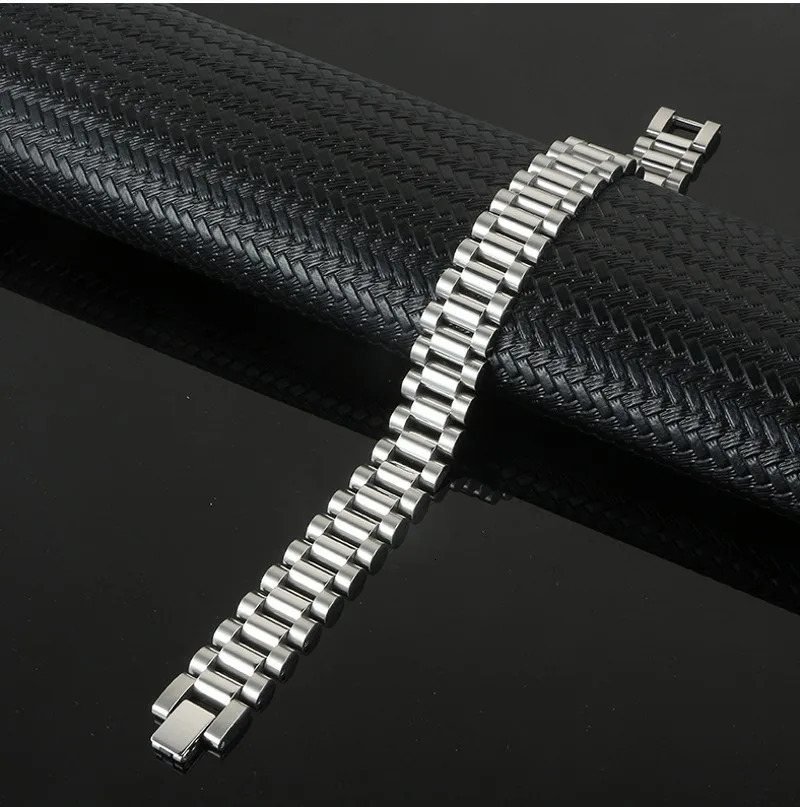 Gold Color Steel Strap Bracelet Wristband Woman Men Jewelry Bracelets Bangles Gift for Him 250517