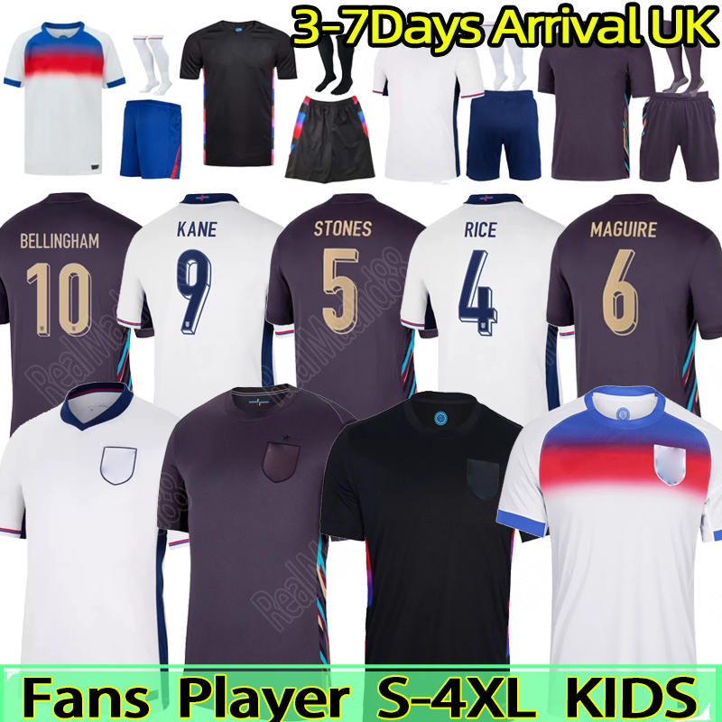 2025 England football shirt BELLINGHAM Soccer Jersey RASHFORD KANE SAKA RICE FODEN 2026 National Team Home White Away Men Kid Women Men Kids Kit 24 25 26 3XL 4XL
