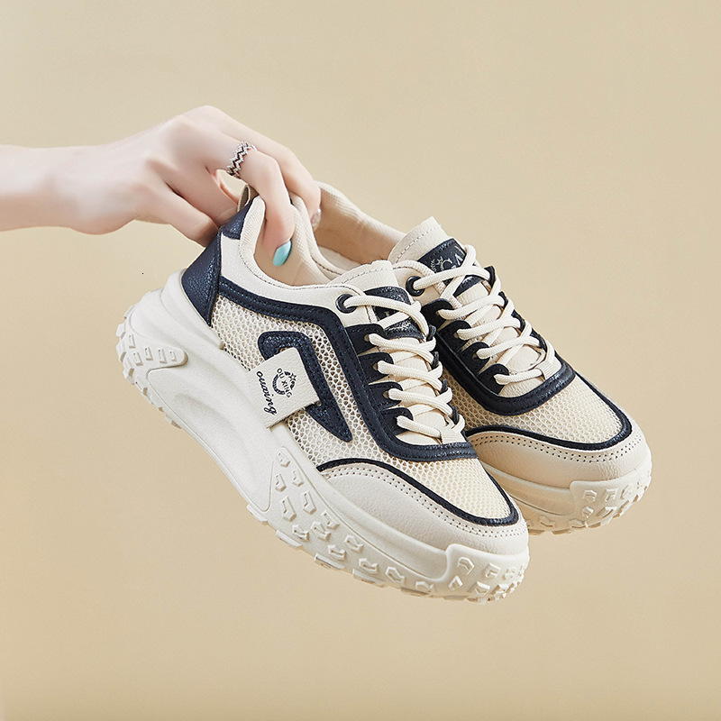Hollow Women's Sports New Thick Soft soled Breathable Shoes Designer Fashion Trend Mesh Multi functional Casual Shoes