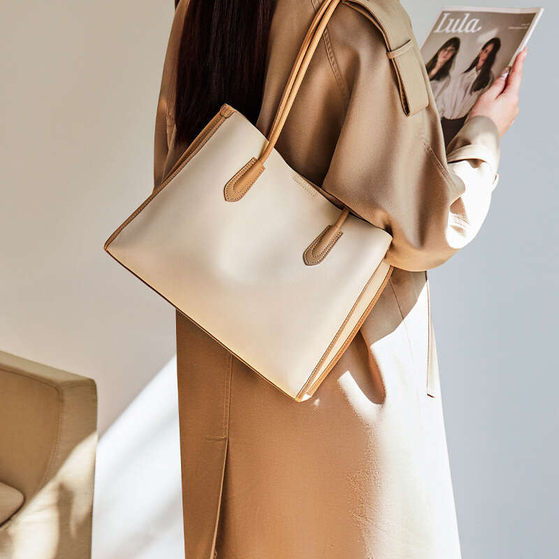 Tote Bag Nalandu Handbag New Summer Tote Large Capacity High End Single Shoulder Leather Women S Bag KQ