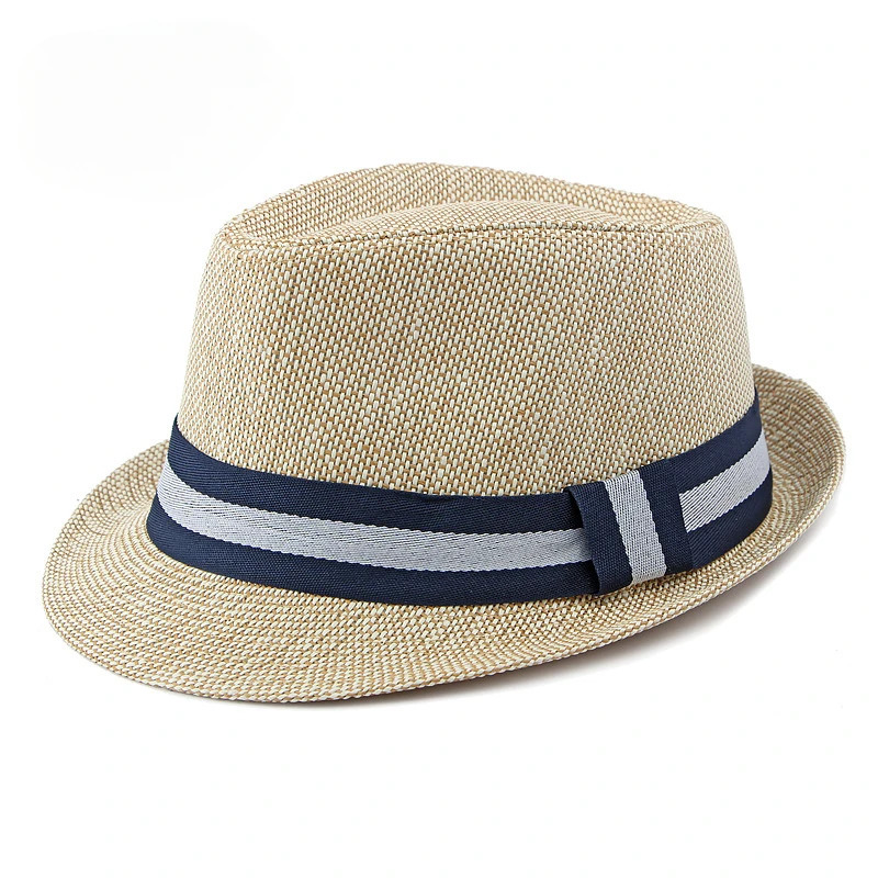 Middle-aged and Elderly Mens Top Hat Spring Summer Sun Protection Beach Cap Grass Wedding Fedora Jazz Hat Party 250516