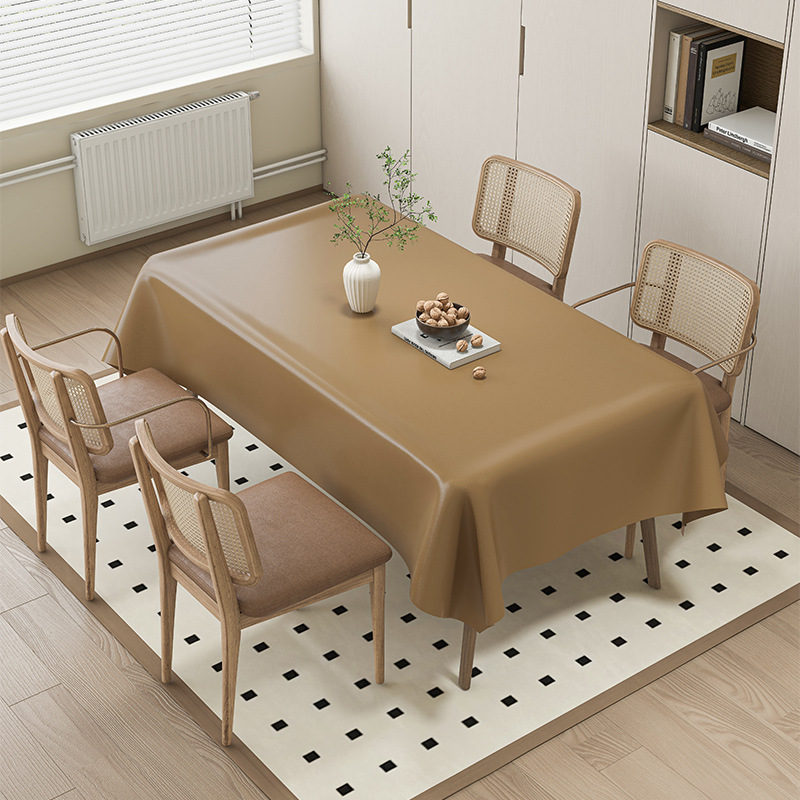 T0468 Cream Style Lambskin Tablecloth White Net Red Rectangular Tablecloth Restaurant Waterproof Oil-proof Non-slip Dining Table Mat
