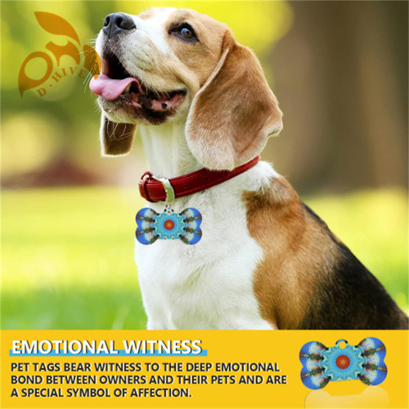 Dog tags 5 * 3cm for daily decoration of dogs; If your dog gets lost, it's convenient for others to contact you faster