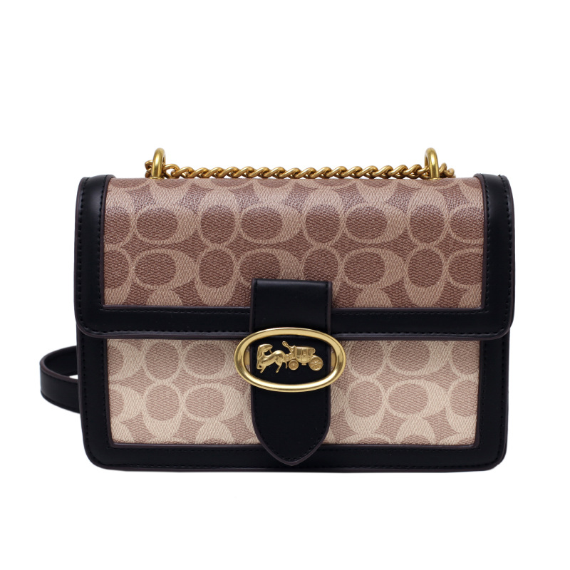 2025 New Luxury Square Bag for Women - Stylish Top Handle Shoulder & Crossbody Purse with Chain Strap