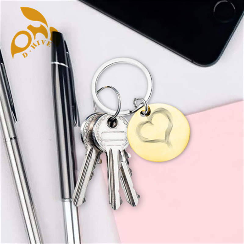 2025 Stainless steel keychain (double-sided laser engraving) 3x3cm suitable for pet accessories.