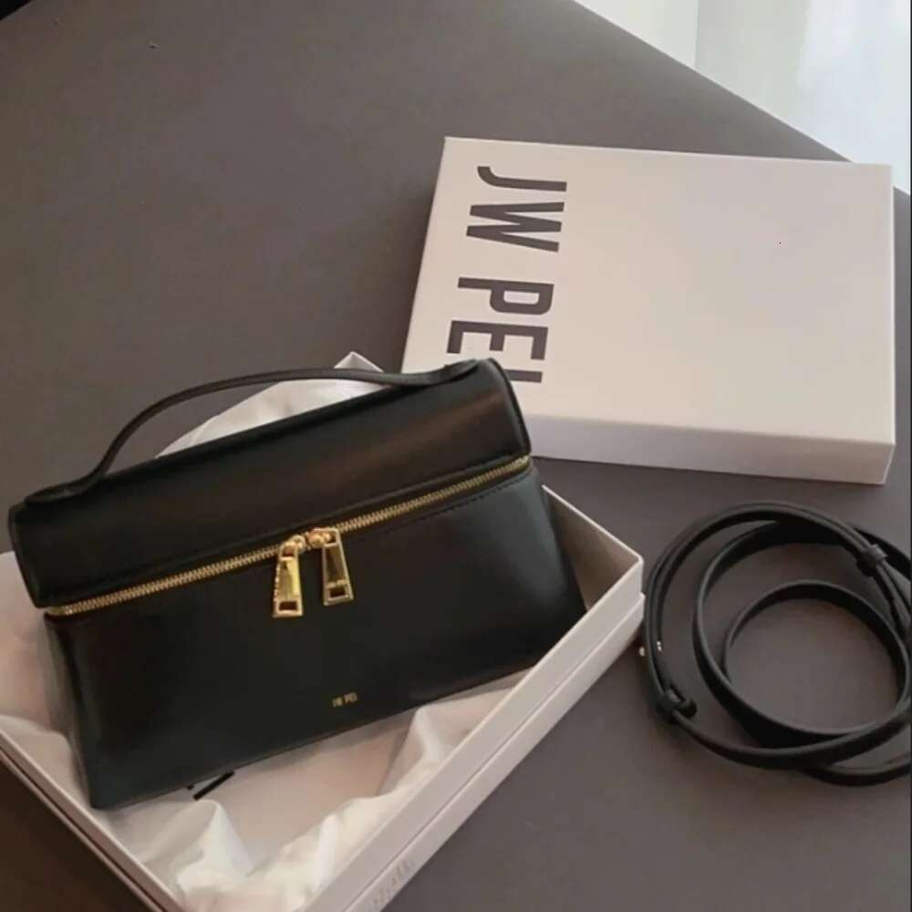 JW PEI Women's Thea Top Handle - 2025 New Lunch Box Shoulder Crossbody Handbag Commuting Fashion Genuine Leather Bag Female