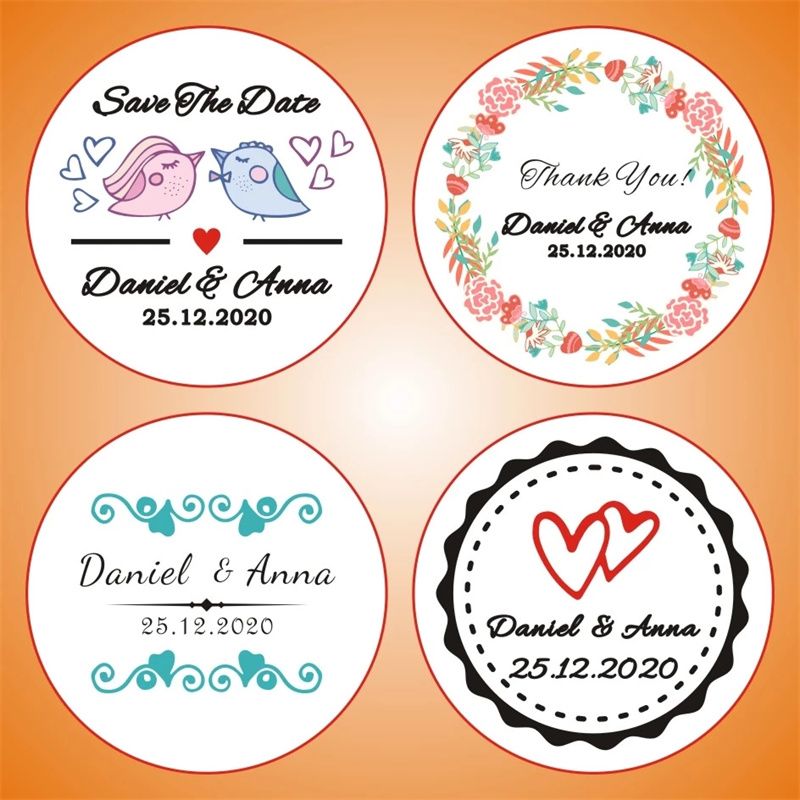 500PCS Custom Stickers Label Logo Person Printing With Own Text Logos Sticker Personalized Bottle Lables Design Your Own Labels