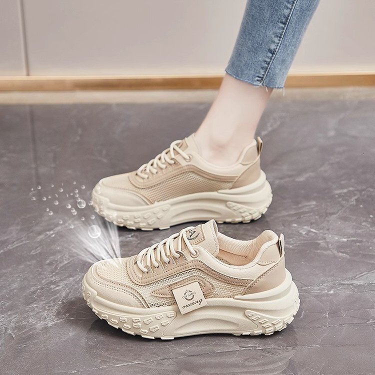 Hollow Women's Sports New Thick Soft soled Breathable Shoes Designer Fashion Trend Mesh Multi functional Casual Shoes