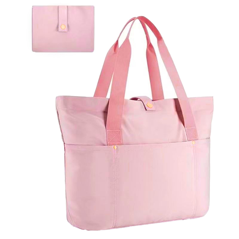 B56 Spot Check New Foldable Handbag Large Capacity Simple Shoulder Bag Large Size Bag Can Be Folded into Portable Small Bag