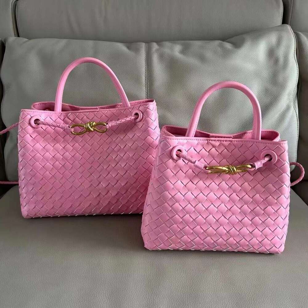 Spring Summer New Women s Knitted Andiamo Genuine Leather Shoulder Cross Bag Versatile Handbag Trend