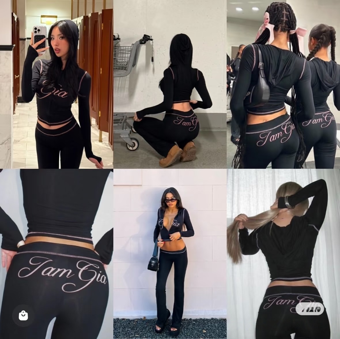 I. Am. GIA Womens Tracksuit Piece Set Designer Sports Suit For Women Flared Pants Zip-up Y2K Long Sleeve High Quality Spring Top Low Waist Micro Social GIA2