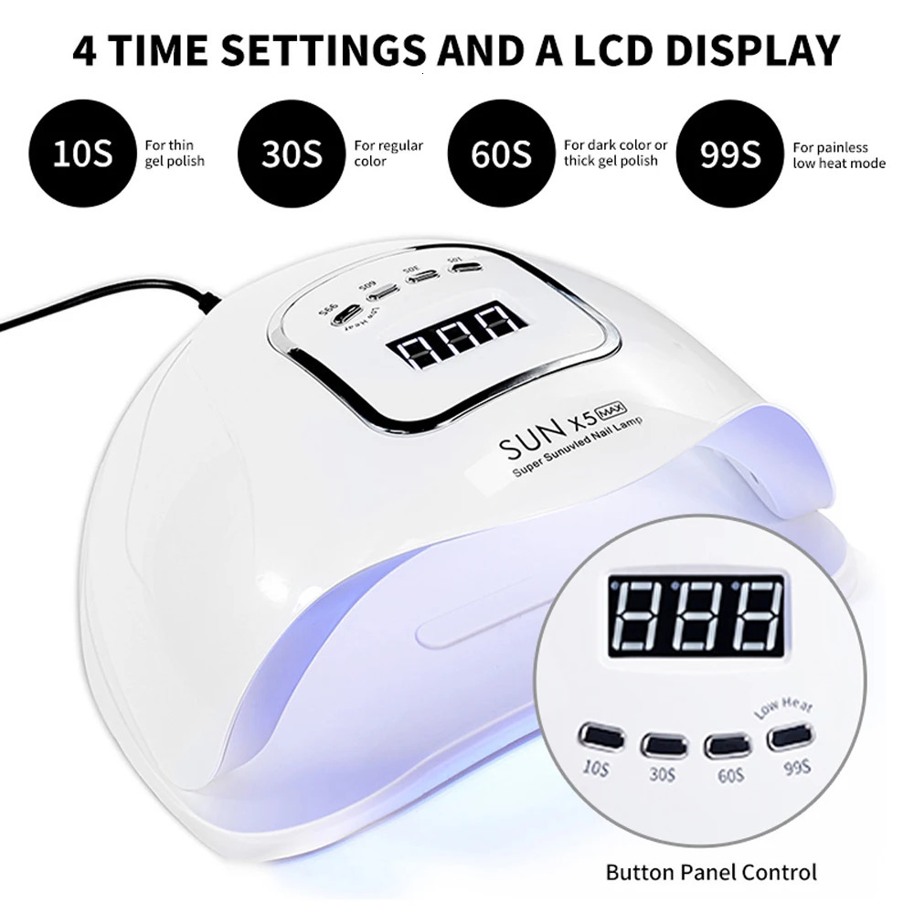 Professional UV Nail Art Lamp 45LED Nail Dryer with 4 Timers and Auto Sensor Drying Light for Gel Nail Polish Curing Nail Tools 250517