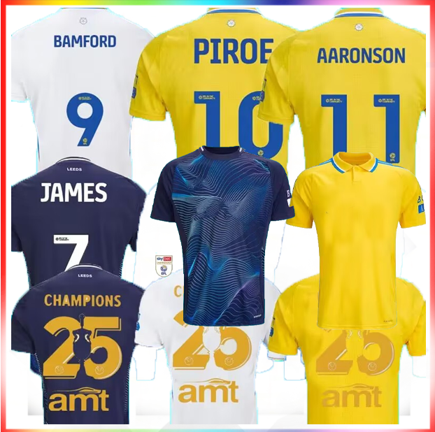 LeeDs UnitedS 2024 2025 james BAMFORD soccer jerseys 24 25 Adams Aaronson HARRISON Llorente Sinis terra JAMES kit Men kids Home Away