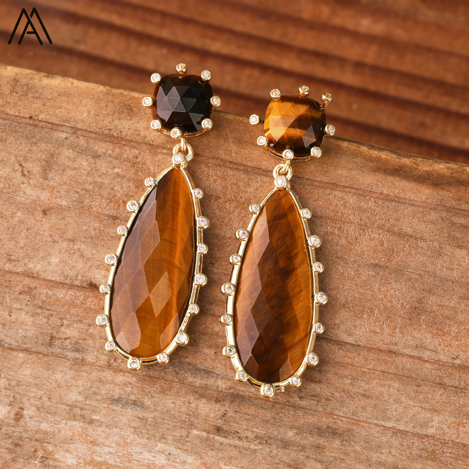 Long Dangle Earrings Women Teardrop ite Gemstones Stud Earrings Elegant Bold Party Wedding Jewelry Gifts Wholesale 250516
