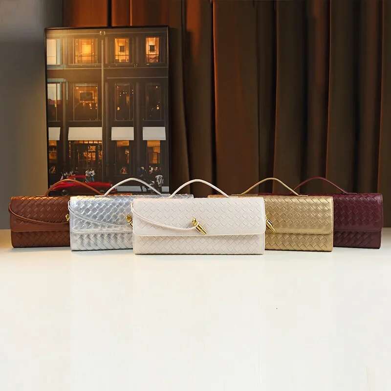 womens handbag handcrafted handwoven fashionable casual long bread shape shoulder crossbody elegant single strap bag