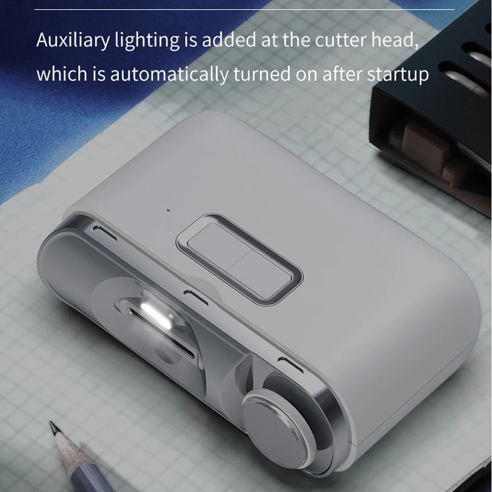 2 in 1 Electric Nail Clipper with Lights Type-C Rechargeable Polisher Manicure Machine Portable Automatic Nail Cutter For Nails 250517