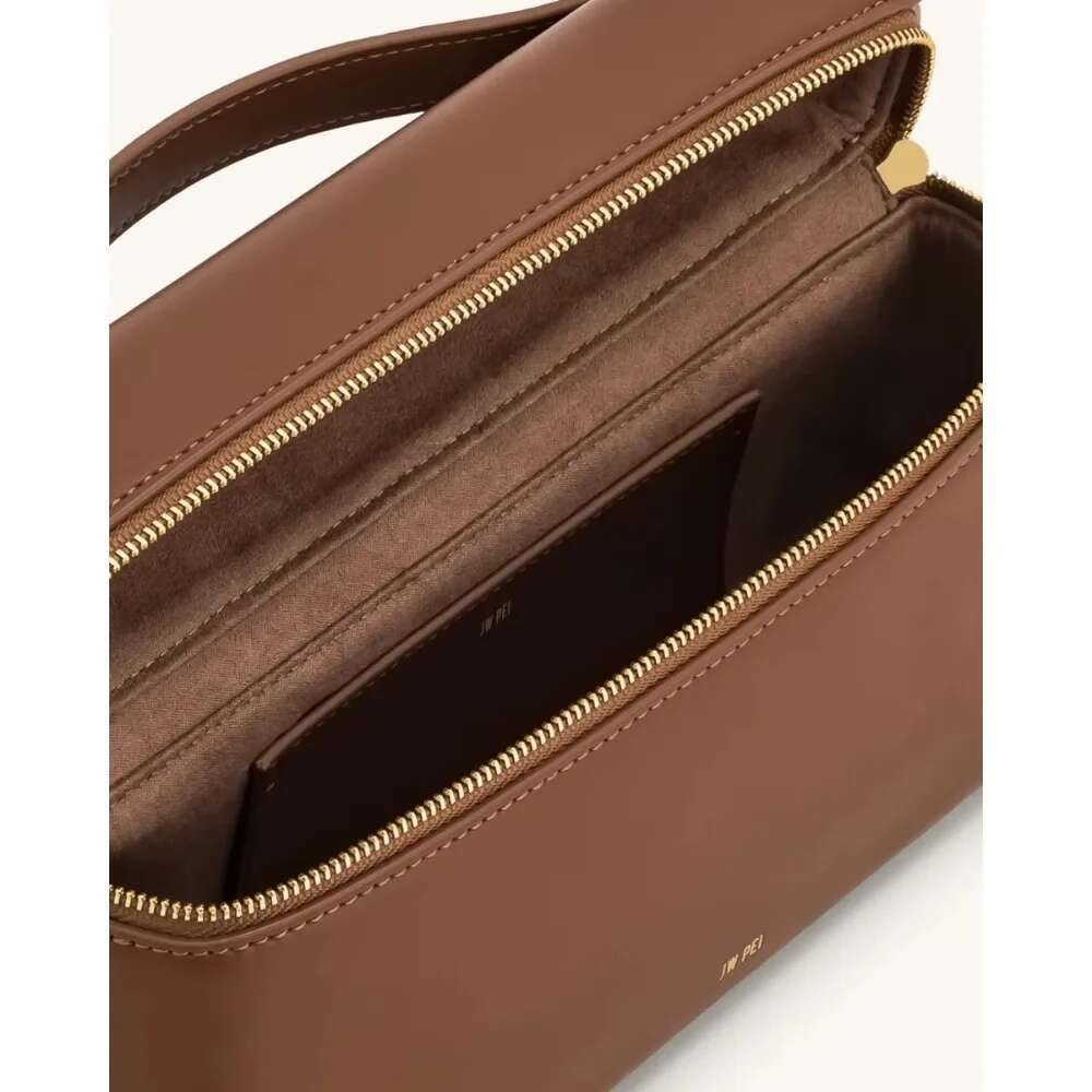 JW PEI Women's Thea Top Handle - 2025 New Lunch Box Shoulder Crossbody Handbag Commuting Fashion Genuine Leather Bag Female