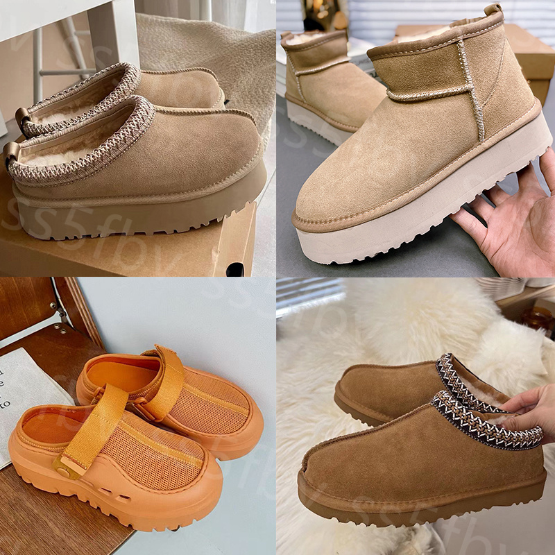 Designer Australia Boots Luxury Womens Tazz slippers Women mini Ultra Tasman Slides Australian boot shoes platform Ankle booties suede warm Winter Wool bootes