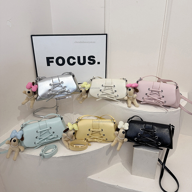 Free Delivery Designer Bag Women's Fashionable Shoulder Bag High-end Bow Crossbody Bag Korean Version Instagram Trendy Versatile Handbag Shopping