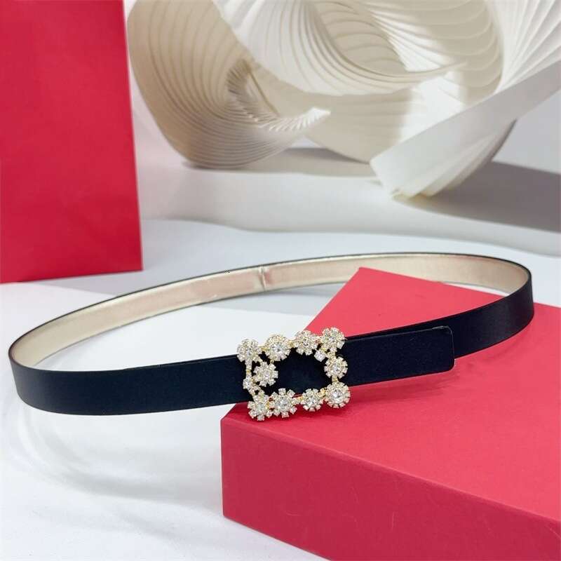Silk sheepskin bottom women's dia studded new decoration, double-sided dress, jeans belt, light
