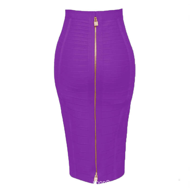 Maxi Dress Hot Selling Color Bandaged Short With Striped Zipper Double Opening Sexy High Waisted And Hip Wrapped Skirt KQ