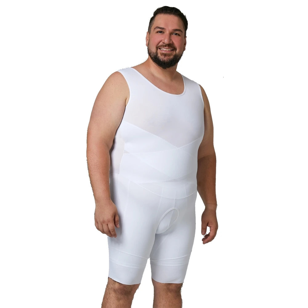 Mens Full Body Shaper Hide Gynecomastia Tummy Control Slimming Underwear Bodysuit Shapewear For Men 250517