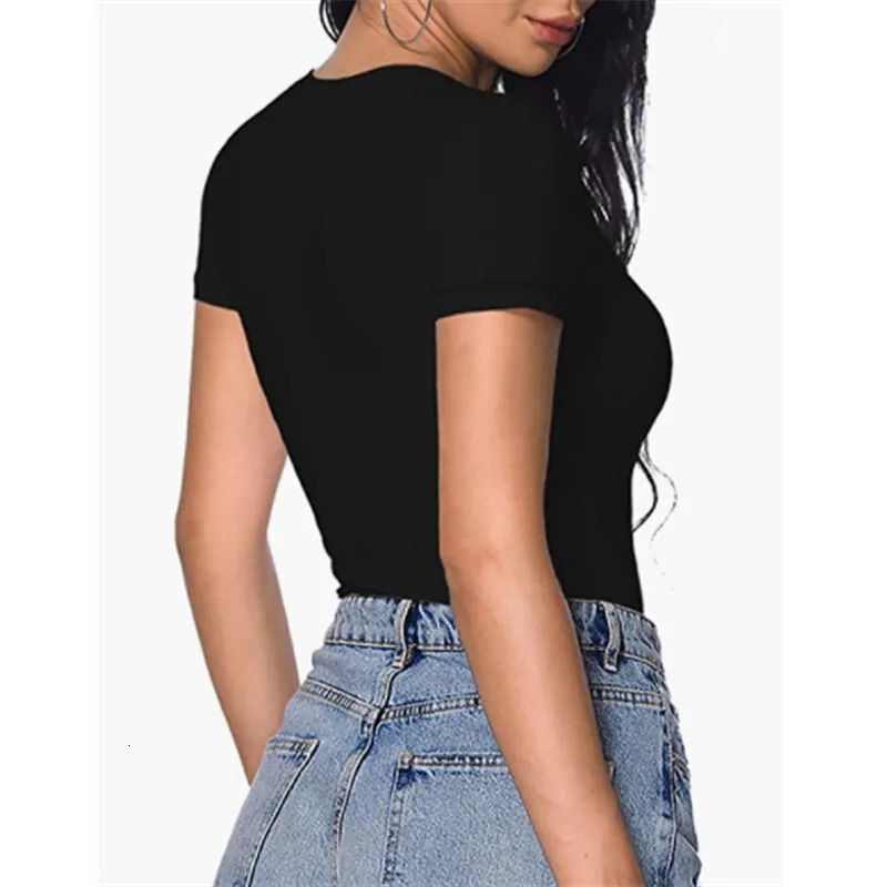 Bodysuit Women Sexy Slim Short Sleeve Bodycon Jumpsuit V Neck Rompers Overalls Body Shapers 2024 250517