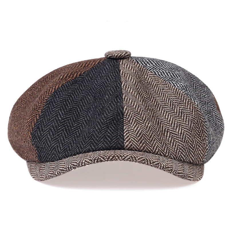 Male Ivy Hat Big Head Man Autumn and Winter sboy Cap Top Grade Beret Caps 250515