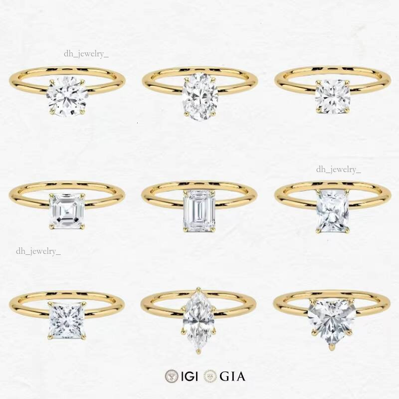 Igi Certified Lab-Grown Solid Gold Oval Marquise Cut Synthetic Engagement Cvd Lab Grown Dia Ring