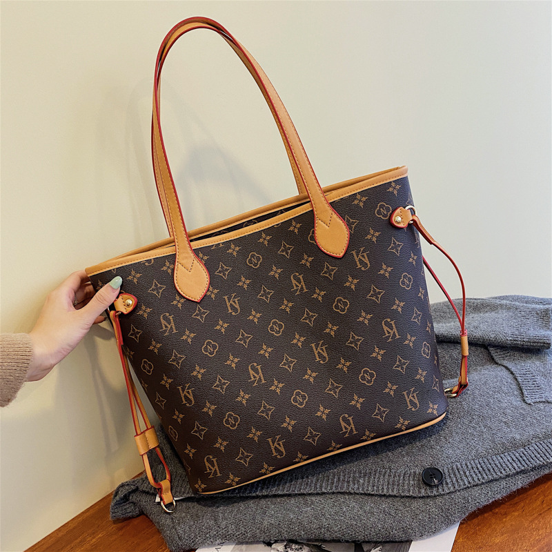 New Design 2025 Trendy Printed Women Tote Bag Large Capacity Versatile Casual Shoulder Bag Commuter Work Shopping Handbag