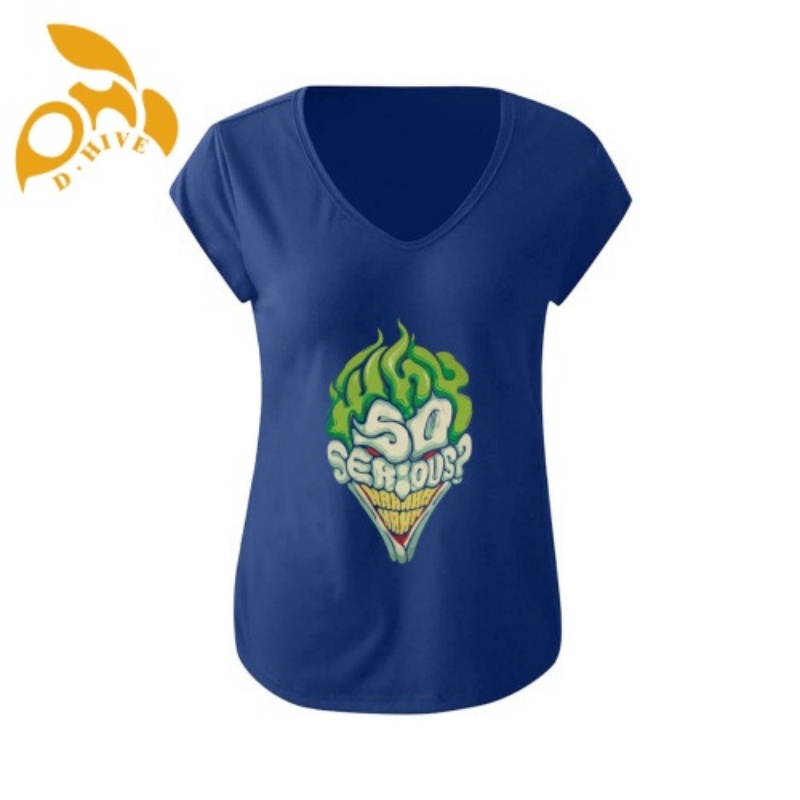 Free Shipping Designer fashion Summer Women's shirt Customized Ladies' sleeved V-neck T-shirt S-XXL