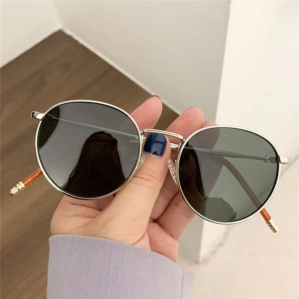 Fashion Glasses Fishing Metal Frame Shades Round Sun Eyewear Women Men Sunglasses 250515