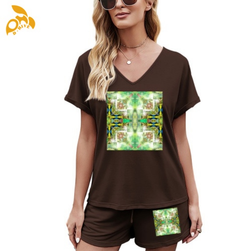 Free Shipping Designer fashion Summer Women's shirt Customized Ladies' short-sleeved casual suit S-XL