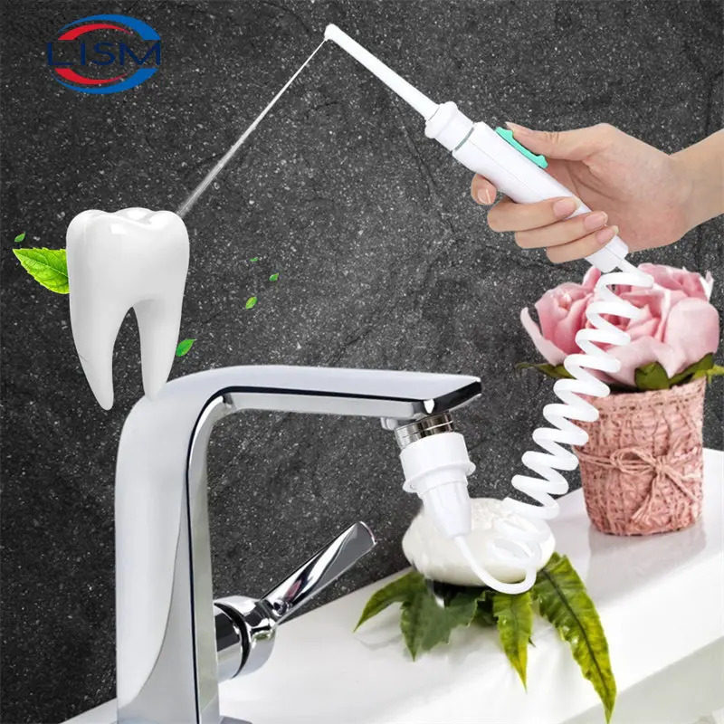 Dental Water Flosser Faucet Oral Irrigator Floss Dental Irrigator Portable Dental Water Jet Teeth Cleaning Mouth Washing Machine 250517