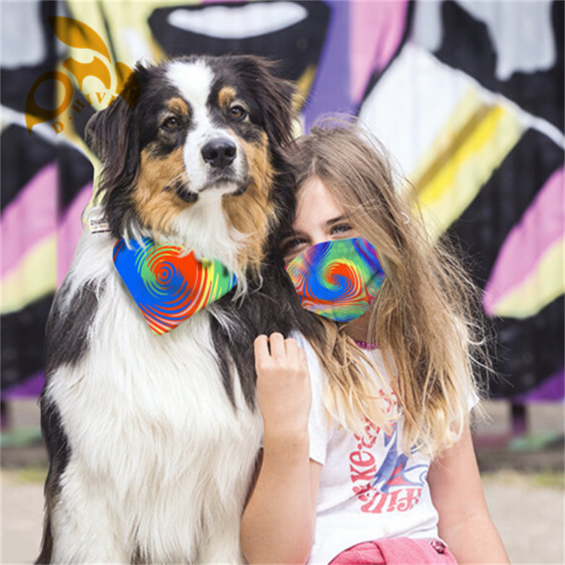 hot Mask+Dog Scarf polyester lightweight and breathable