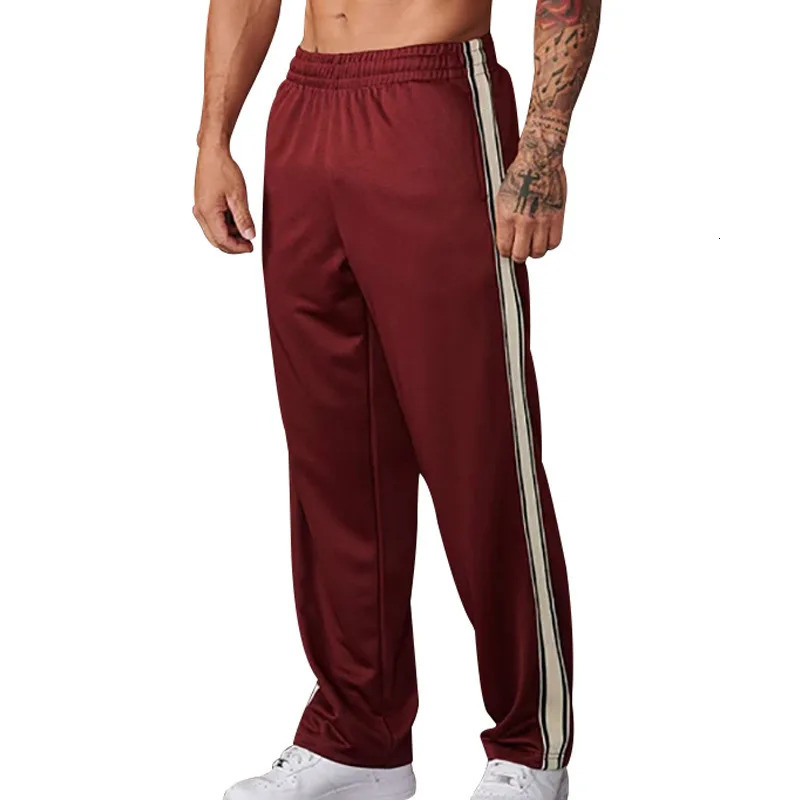 2024 crossborder spring and summer trendy strips mens straightleg pants American loose sports trousers sweatpants 250513Z