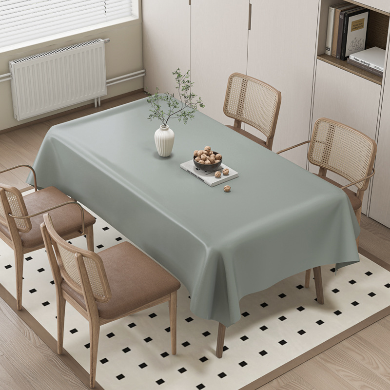 B84 cream style lambskin tablecloth white net red rectangular tablecloth restaurant waterproof oil-proof non-slip dining table mat