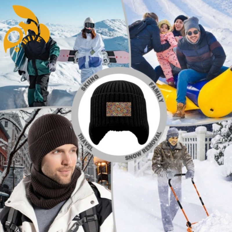 Free shipping custom winter ear-protecting knitted hats new cool fashionable outdoor knitted hats men and women