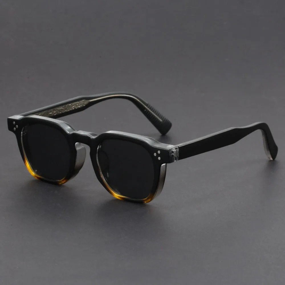 Boho Retro Polarized Sunglasses for Men Frame Polygonal Womens Outdoor High Quality Travel Glasses 250515