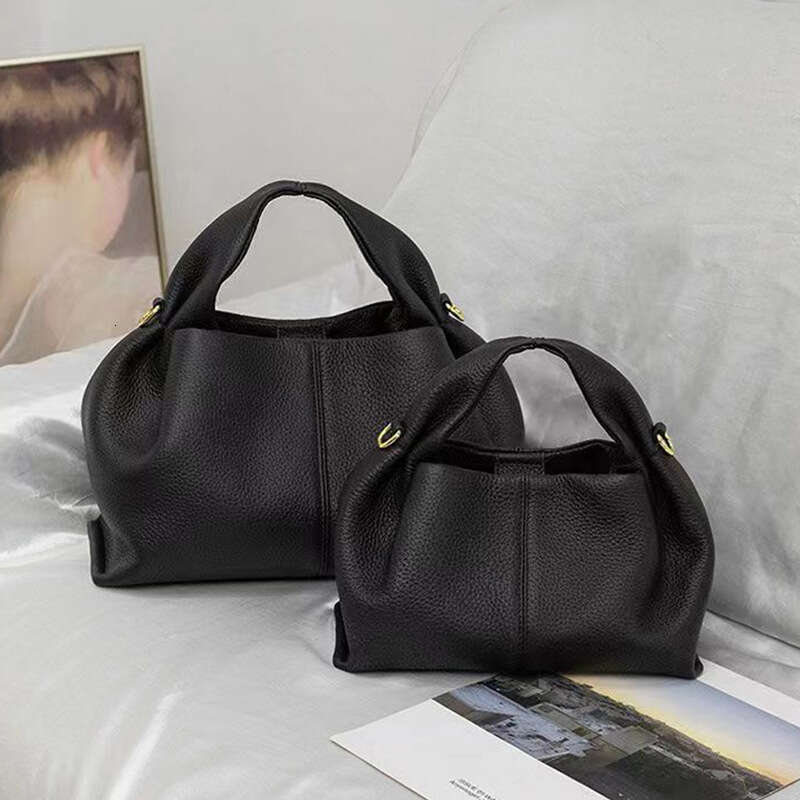 Tote Bag Bag Genuine Leather Handbag Top Layer Cowhide Women S Niche Cloud Bag Fashionable Versatile Exquisite And High End Feeling KQ