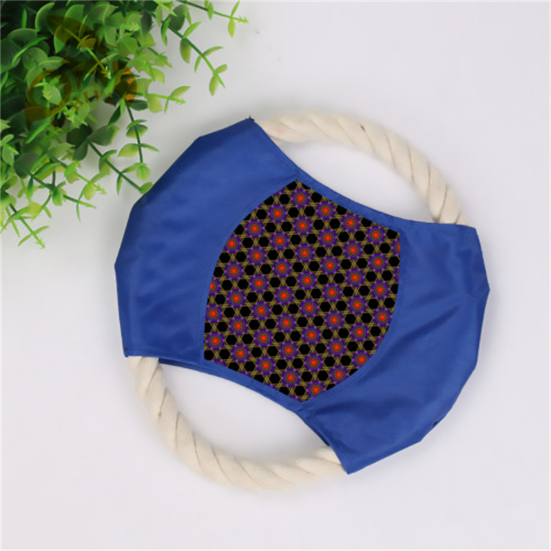 classic Cotton rope frisbee dog toy training outdoors