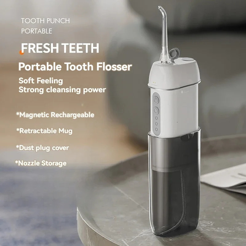 1PC Water Floss Oral Irrigator Rechargeable Portable Dental Water Jet Home Travel Electric Tooth Cleaning Device Water flosser 250517
