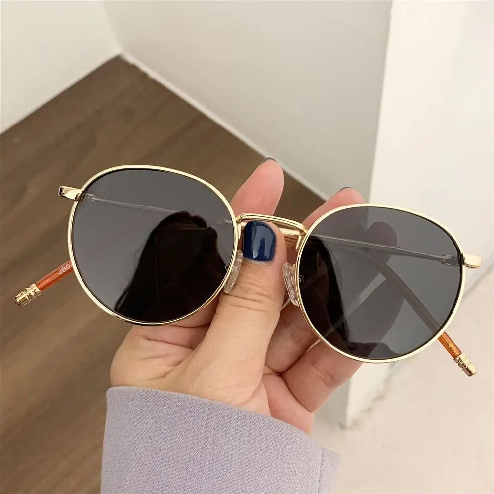 Fashion Glasses Fishing Metal Frame Shades Round Sun Eyewear Women Men Sunglasses 250515