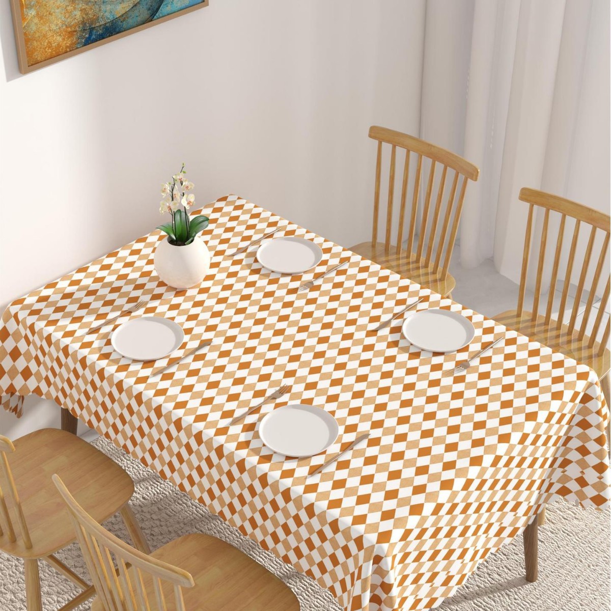 A735 pvc tablecloth waterproof and oil-proof wash-free student rectangular desk cloth net red ins style dining table cloth coffee table table mat