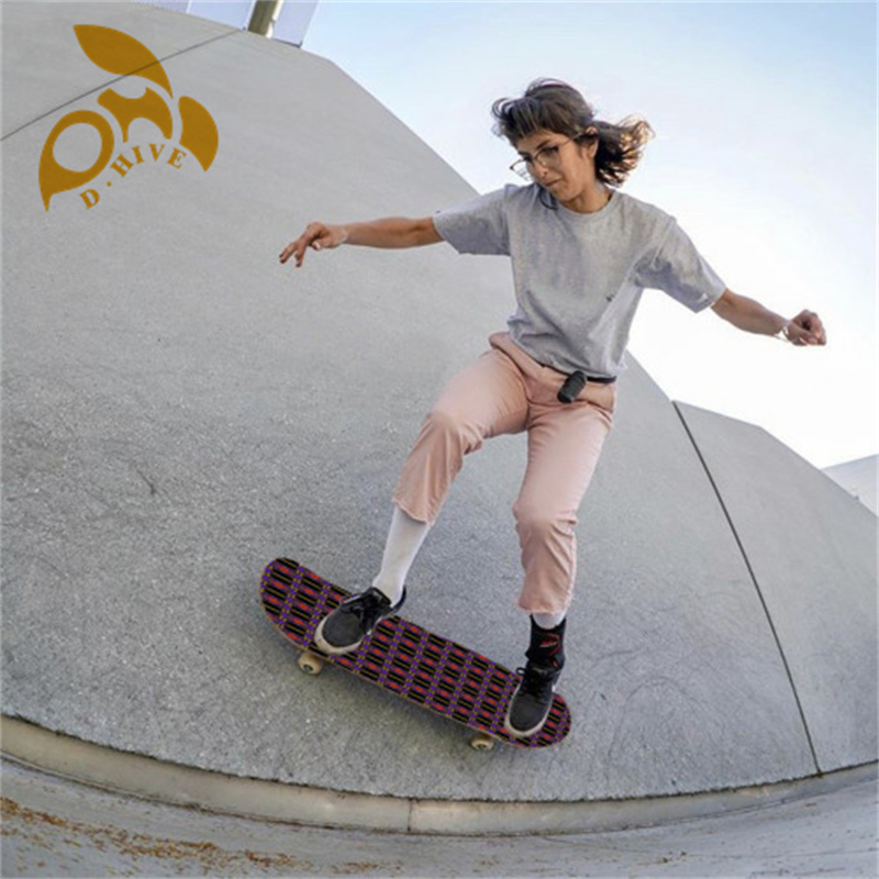 hot Skateboard stickers with polyester fiber anti-skid strips, shock absorption, safety, personalized taste