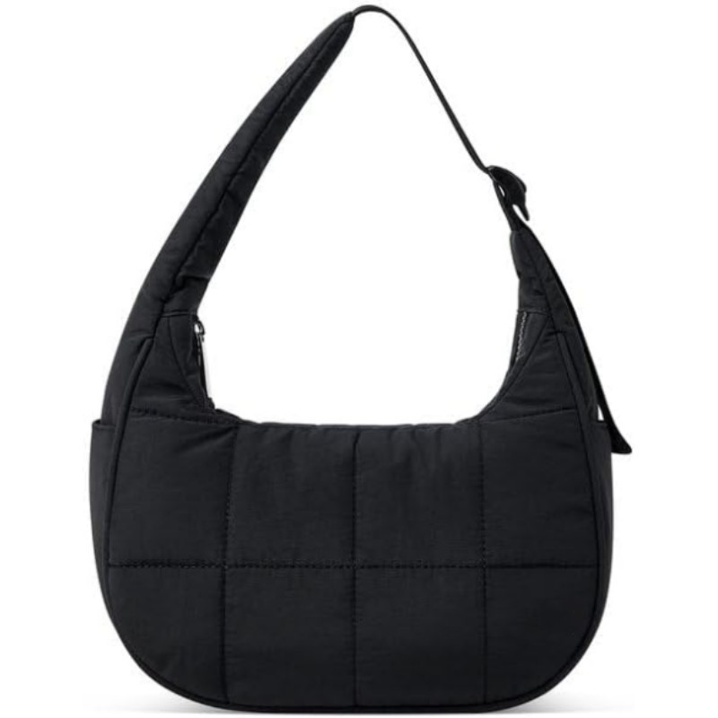 New Style Fashion Women's Small Size Down Quilted Shoulder Bag with Nylon Shoulder Purse and Handbag with Adjustable Shoulder Strap